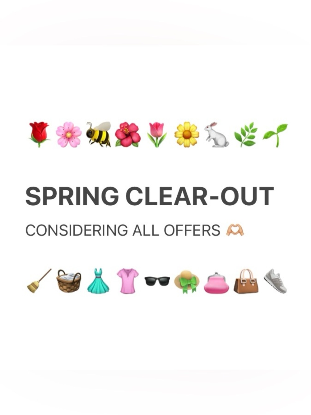 Spring Clear-Out Graphic Banner - White Background
